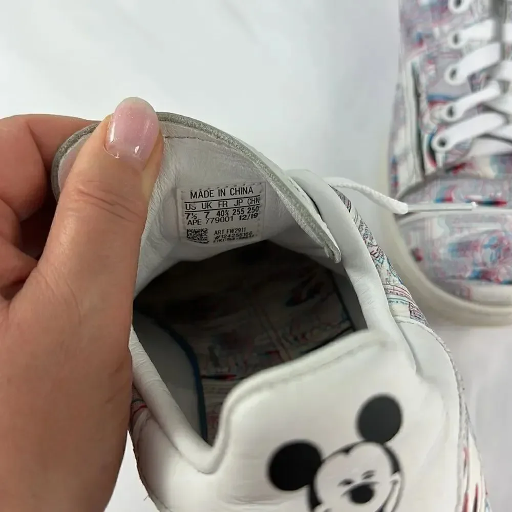 Adidas Limited Edition Stan Smith Mickey Mouse 3D Print Sneakers Size 7.5